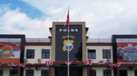 Foto:,Markas Polda Maluku Utara sebelum Pindah dari Kota Ternate ke Sofifi.