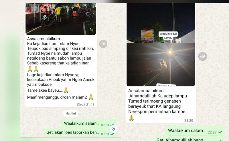Laporan warga serta respon tumad dalam melayani