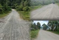 Keterangan Foto: Kondisi Jalan Trans Waleh dibiayai Pemkab Halteng senilai Rp. 4,9 Milyar yang hingga kini belum di hotmix