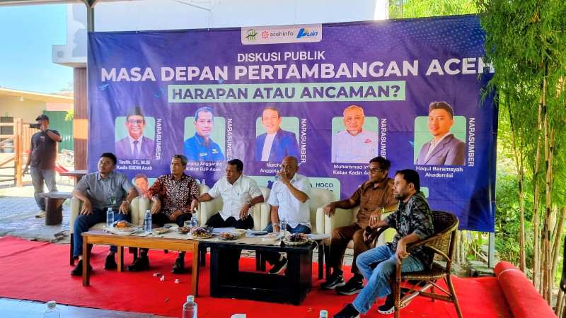 Diskusi publik bertajuk masa depan pertambangan aceh yang diselenggarakan oleh forum bangun investasi aceh