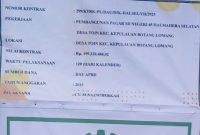 Foto: Papan proyek pembangunan Pagar Sekolah 