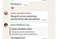Hasil Percakapan kadis DPMD Dan Sejumlah Kades di Halmahera Selatan 