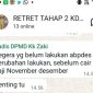 Hasil Chat kadis DPMD Halsel Dengan sejumlah kepala Desa 