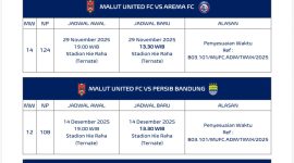 Jadwal Malut Unaied Fc