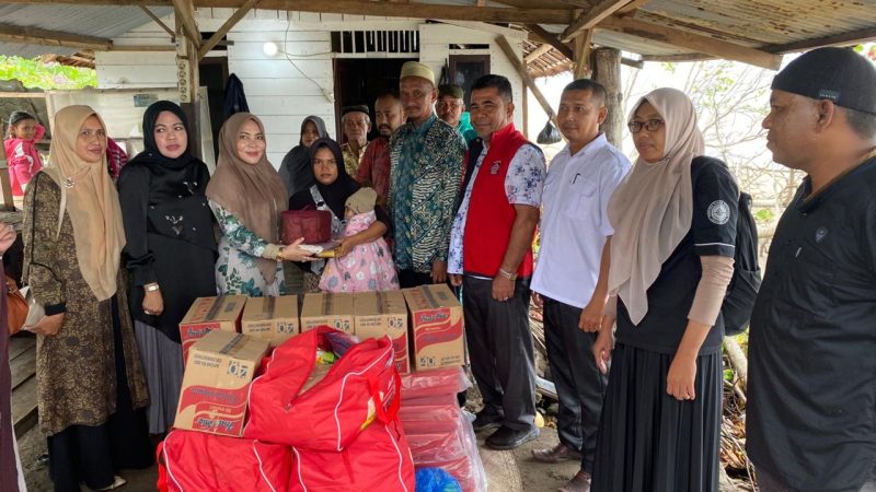 Foto: Anggota DPRA Salmawati, meninjau lokasi abrasi pantai di Gampong Bungkaih,