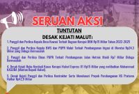 Foto : Lima tuntutan Front Aksi Maluku Utara