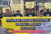 Foto :Koalisi masyarakat sipil bersama mahasiswa