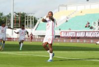 Foto: Selebrasi DDS Usai merobek gawang PSM Makassar di Stadion B.J Habibie Pare-Pare