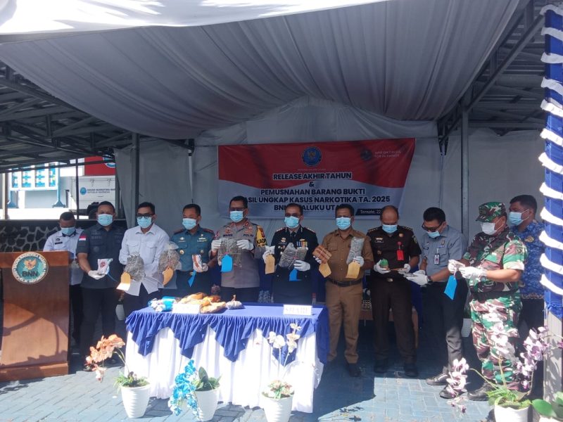 Foto: BNNP Malut Pemusnaan Barang Bukti 