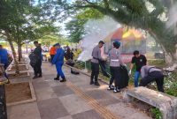 Foto: kegiatan kerja bakti Pos Terpadu Operasi Lilin Kie Raha