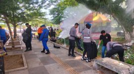 Foto: kegiatan kerja bakti Pos Terpadu Operasi Lilin Kie Raha