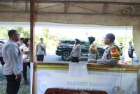 Foto: Kapolres Ternate AKBP Anita Ratna Yulianto, S.I.K., M.H., didampingi Pejabat Utama (PJU) Polres Ternate, melakukan peninjauan 