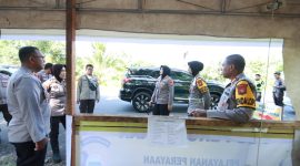 Foto: Kapolres Ternate AKBP Anita Ratna Yulianto, S.I.K., M.H., didampingi Pejabat Utama (PJU) Polres Ternate, melakukan peninjauan 