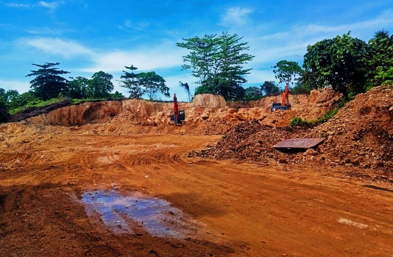 Foto, Galian C Diduga Milik AP di Desa Mandiri