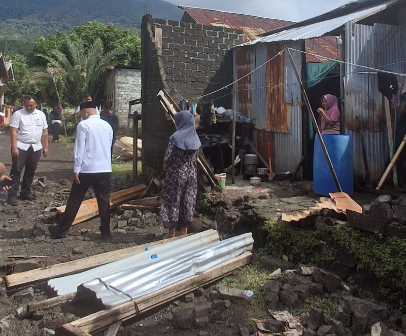 Foto, Wakil Wali Kota Ternate, Nasri Abubakar tinjau bencana di sasa