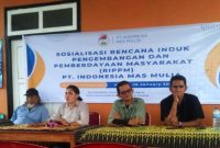 Foto, Rapat sosialisasi Antara PT.IMM Di desa Yaba