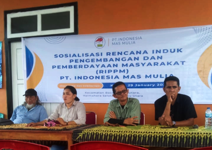 Foto, Rapat sosialisasi Antara PT.IMM Di desa Yaba