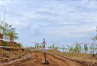 Foto: tanda larangan oleh Satgas PKH