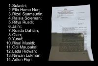 Foto, surat panggilan kepada 14 aktivis Save Sagea