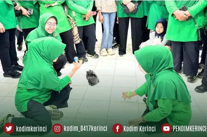 Foto, Lomba permainan tradisional diikuti oleh anggota Persit serta putra-putri jajaran Kodim 0417/Kerinci