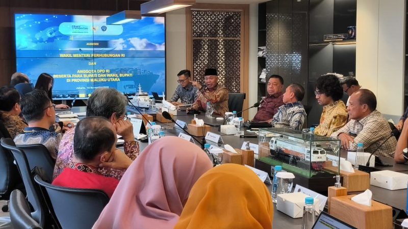 Foto: Wakil Walikota Ternate, saat melakukan rapat dengan Kementrian Perhubungan RI pada 14 November 2025 lalu, membahas terkait dengan pelabuhan dufa-dufa dan Mayau Kecamatan Batang Dua serta pelabuhan lainya