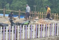 Foto, Kerja Bakti Di Taman Paska
