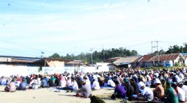 Foto, suasana Sholat Idul Fitri 1 Syawal 1447 Hijriah di Masjid Ar-Rahman