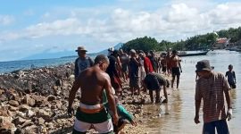 Foto: Proyek Breakwater di Desa Orimakurunga,
