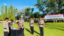 Foto: Serah terima jabatan di lingkup Polres Halteng 