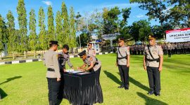 Foto: Serah terima jabatan di lingkup Polres halteng 