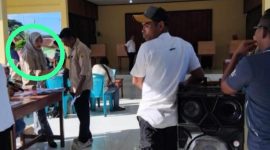 Foto: Camat Weda selatan berada di TPS 