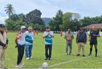 Foto: Ketua Umum KONI Malut resmi membuka cabor sepak bola di Halmahera Utara dengan harapan lahirkan atlet berprestasi nasional.