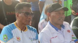 Foto: Ketua KONI Malut, Sarbin Sehe Dan Ketua Panitia Besar Porprov ke-V Maluku Utara Makmur Gamgulu,